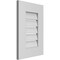 Ekena Millwork Vertical Surface Mount PVC Gable Vent: Functional, w/ 3-1/2"W x 1"P Standard Frame, 14"W x 20"H GVPVE14X2001SF - alternate 2